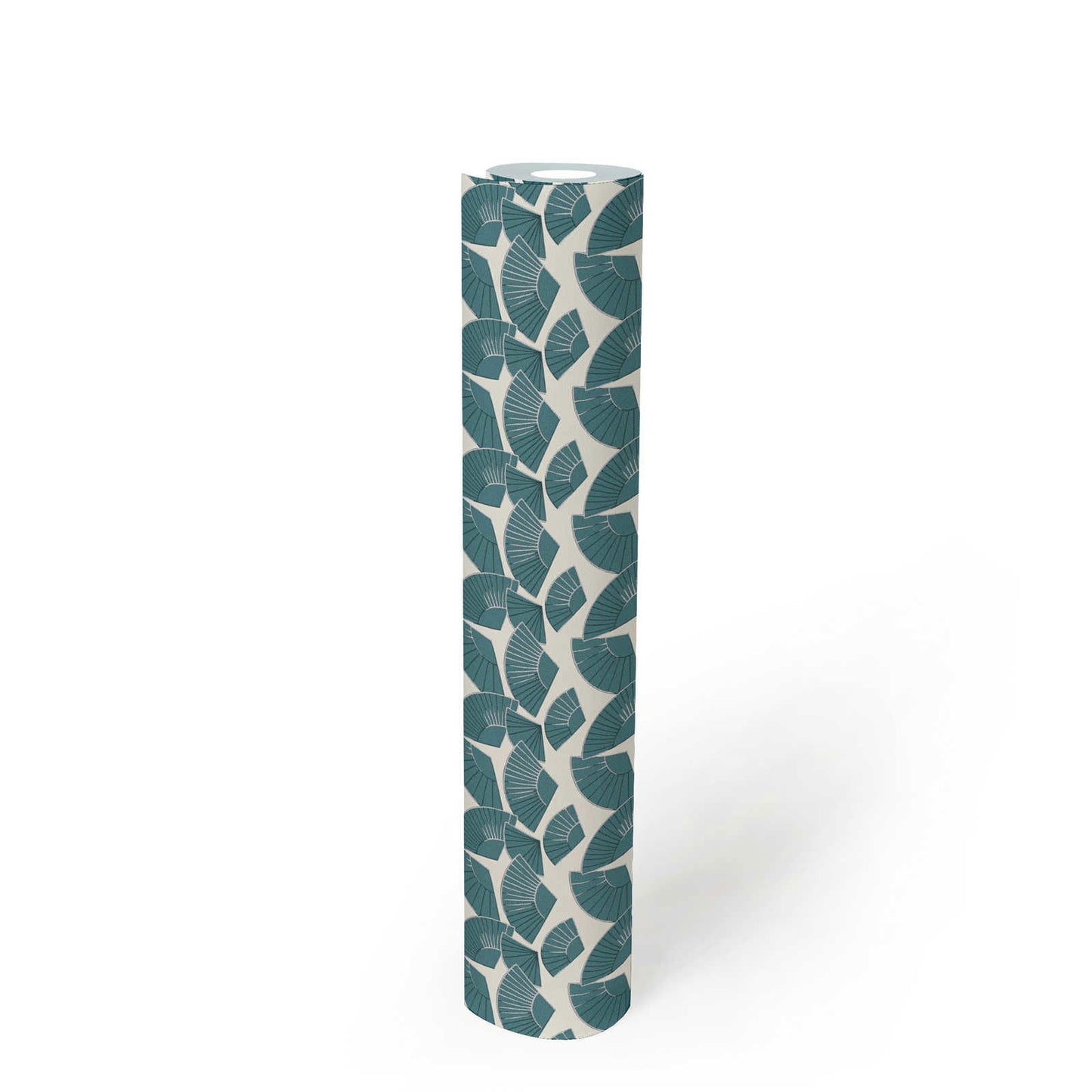 Deco Fanfare Heavy Weight Wallpaper - Green/White