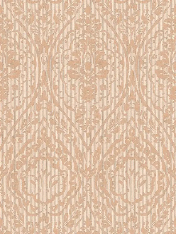 Textured Damask Textured Wallpaper - Beige/Cream