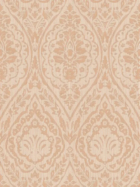 Textured Damask Textured Wallpaper - Beige/Cream