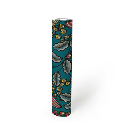 Floral Vine Wallpaper - Turquoise