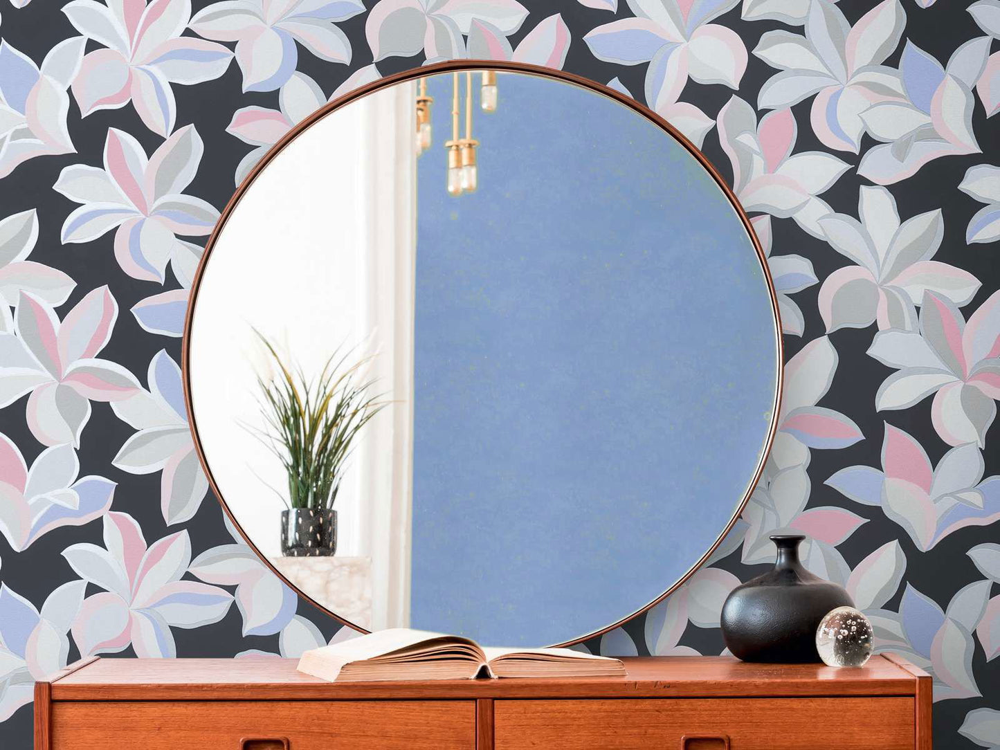 Daisy Days Wallpaper - House of Turnowsky - Black/Silver