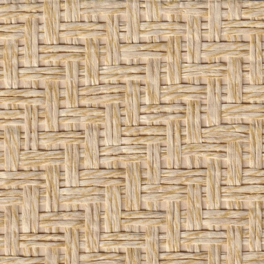Japanese Summerhouse - Handmade Grasscloth Wallpaper - Golden Sand