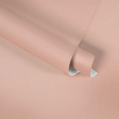 Textured Vinyl Wallpaper - Coral Pink