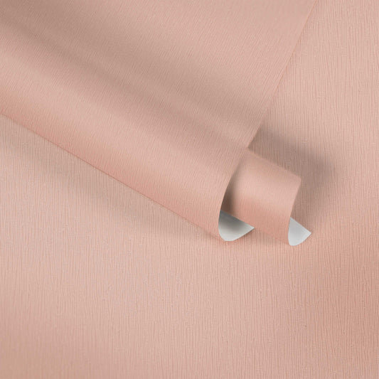 Textured Vinyl Wallpaper - Coral Pink