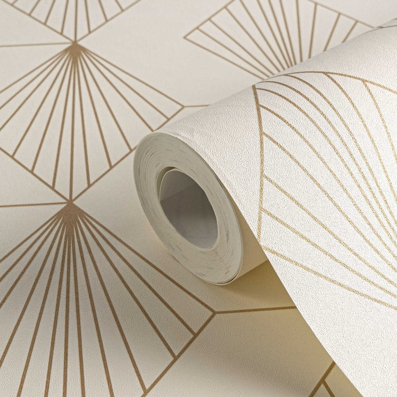 French Affair Wallpaper - Cream Gold