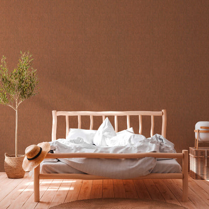Chunky Weave Wallpaper - Burnt Orange