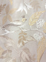 Birds Sing and Flowers Bloom Wallpaper - Cream Beige Shimmer