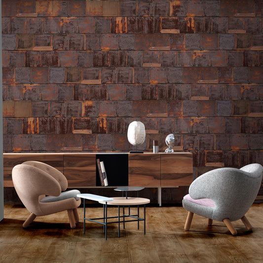 Piet Hein Eek 'Rusted Metal Series' Wallpaper - Brown Rusted Metal