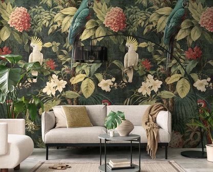 The Wall 4 - Hybrid Wallpaper Mural - Cockatoo