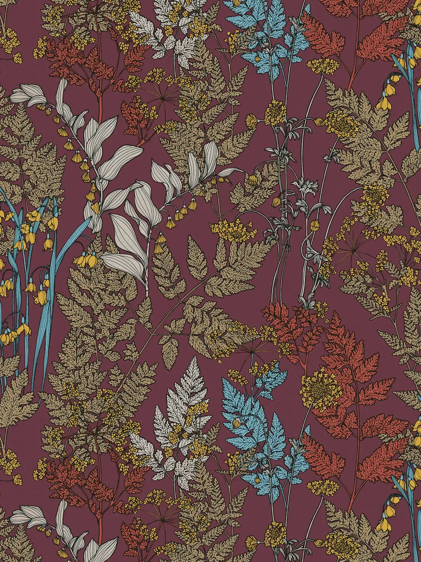 Floral Wallpaper - Red