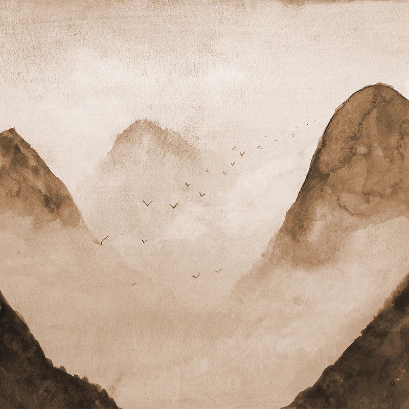 Misty Rocks - Desert Beige - Custom Sized Wallpaper Mural (per m2)