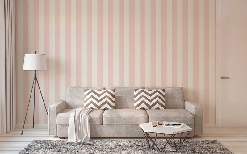 Vinyl Stripes Wallpaper - Pink