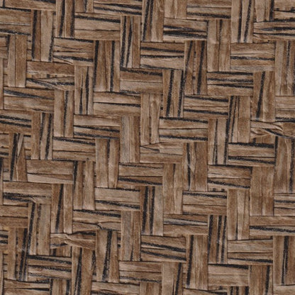 Japanese Summerhouse - Handmade Grasscloth Wallpaper - Chocolate