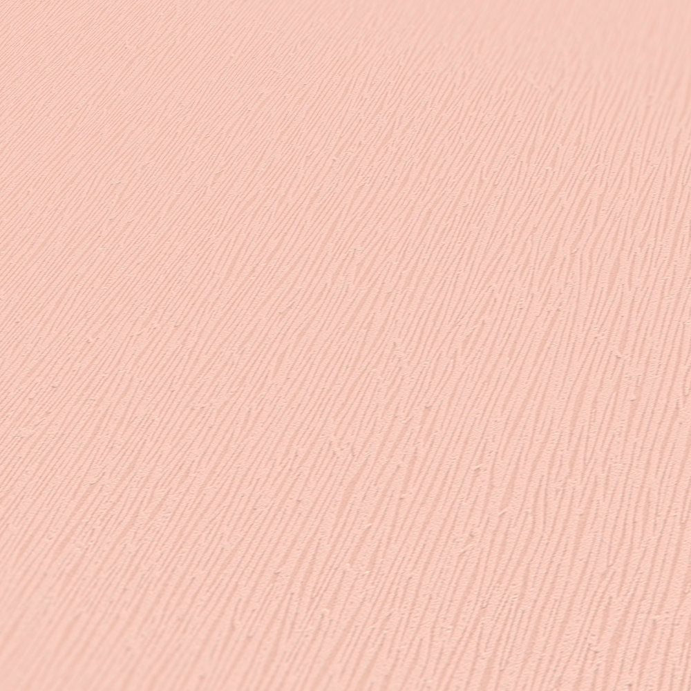 Textured Vinyl Wallpaper - Coral Pink