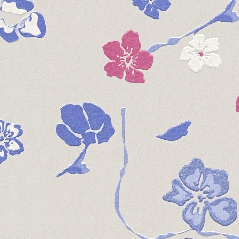 Paradise Blooms Wallpaper - House of Turnowsky - Beige/Blue