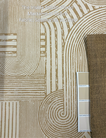 Macramé - Boho Geo Wallpaper - Ochre - Discontinuing