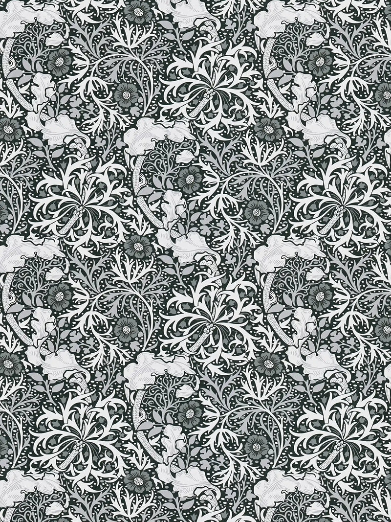 Sample - Seaweed Wallpaper - Black/White