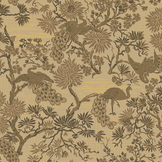 Asian Garden Wallpaper - Beige