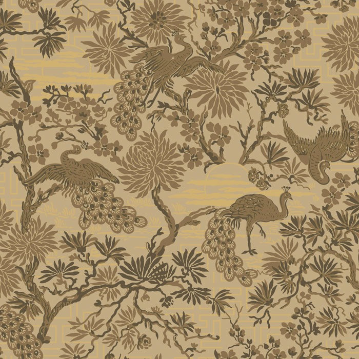 Asian Garden Wallpaper - Beige