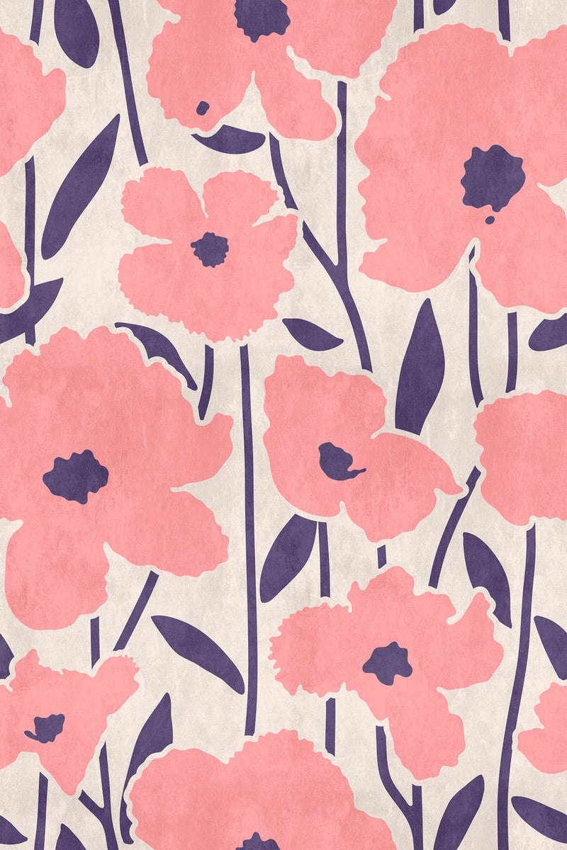 Flower Market - Pink - Custom Sized Mural (per m2)