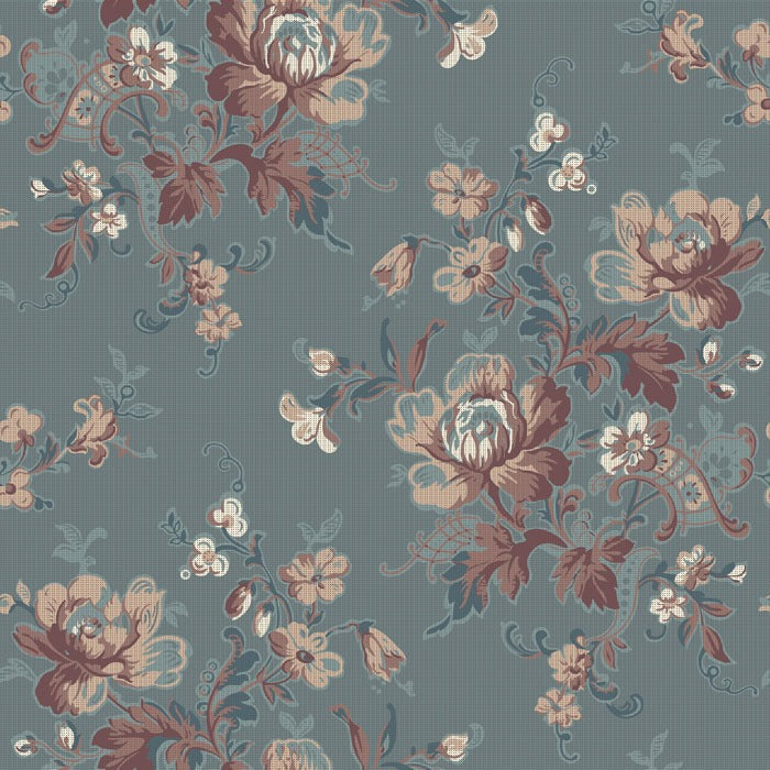 Sample - Ingeborg Wallpaper - Blue