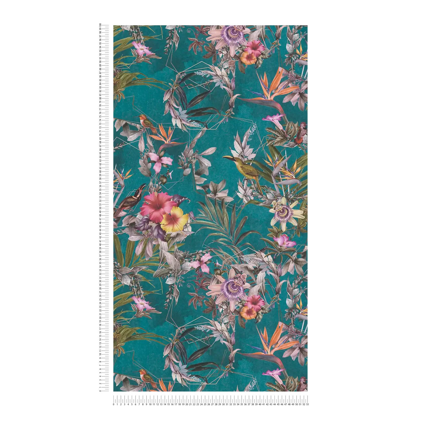 Hibiscus Haven – Crane & Bloom Wallpaper – Evergreen