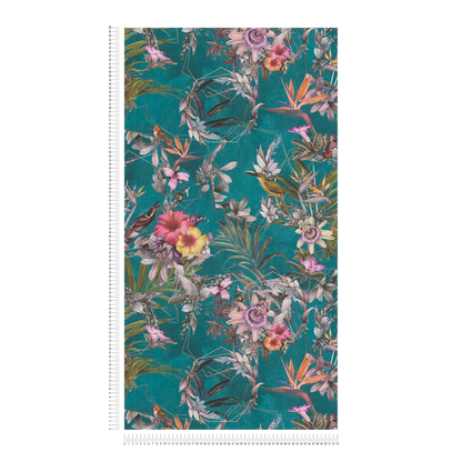 Hibiscus Haven – Crane & Bloom Wallpaper – Evergreen