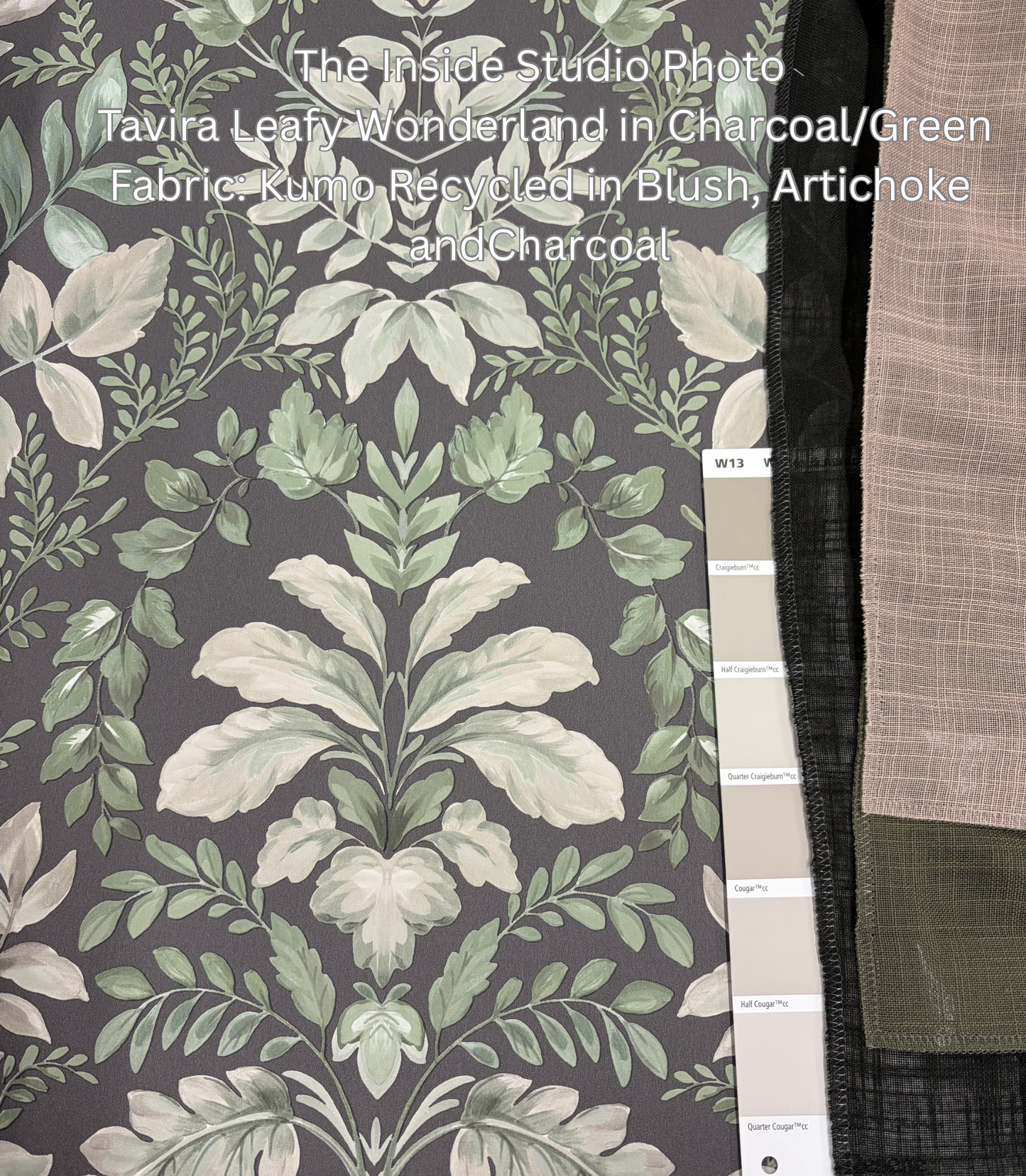 Tavira - Leafy Wonderland Wallpaper - Charcoal/Green