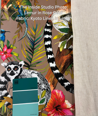 Lemur Wallpaper – Rose Gold