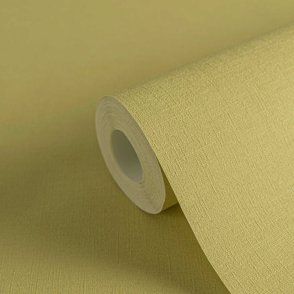 Sample – Retro Chic Plain Textured Wallpaper – Lime