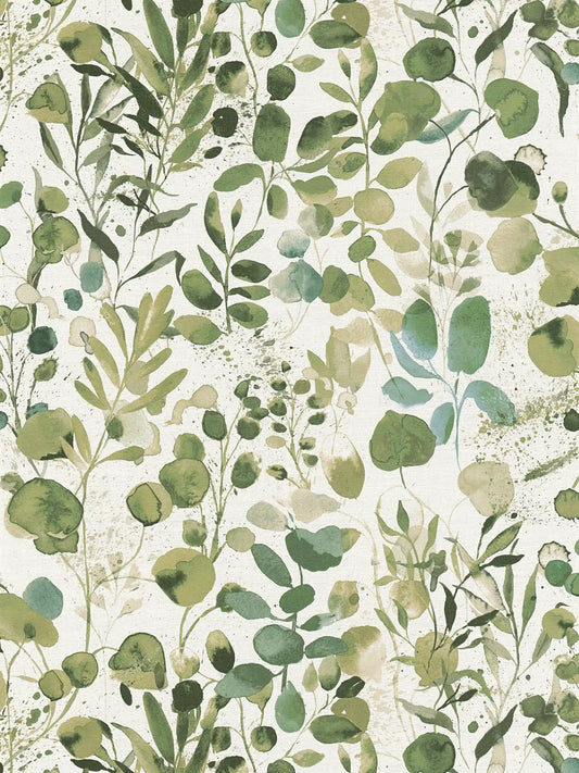 Watercolour Leafy - Green
