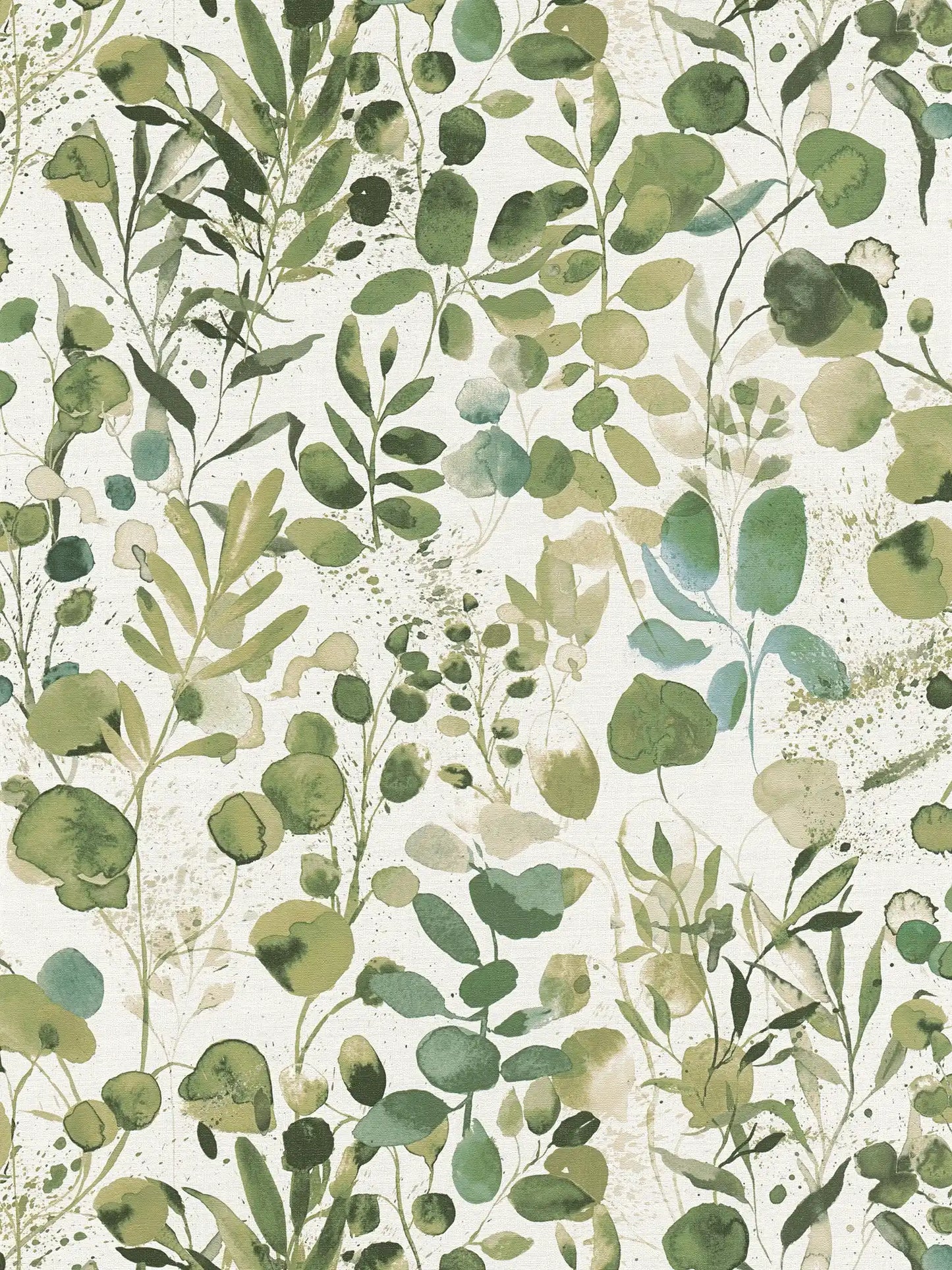 Sample - Watercolour Leafy - Green