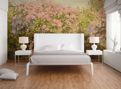 Lilac in Bloom In The Sun - Custom Sized Wallpaper Mural (per m2)