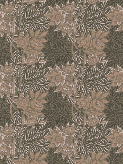Baroque Floral Wallpaper - Brown