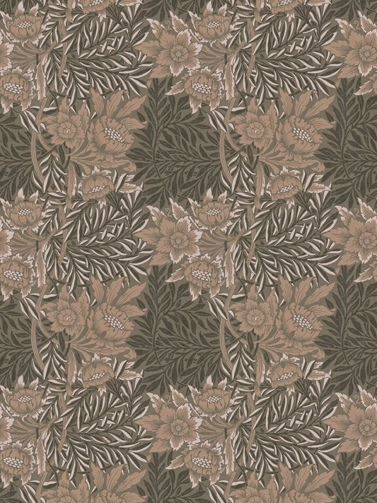 Baroque Floral Wallpaper - Brown