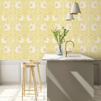 Pimpernel Wallpaper - Sunflower/Pink