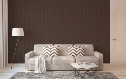 Pop Style Art Deco Brown Wallpaper - 36 Rolls Due in September