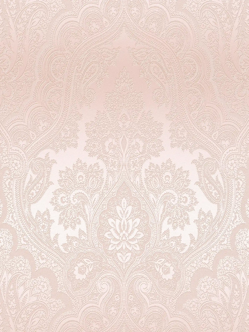 Sample - Damask Wallpaper - Pink