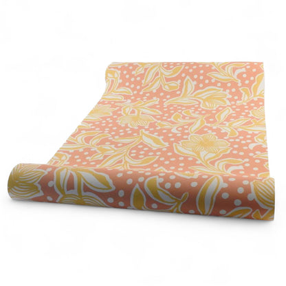 Happy Daffy Vinyl Wallpaper - Peach