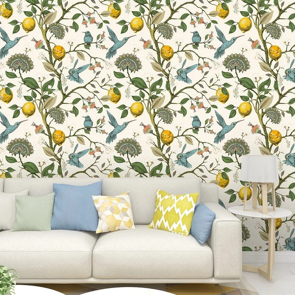 Sample - Lemon Hummingbird Wallpaper