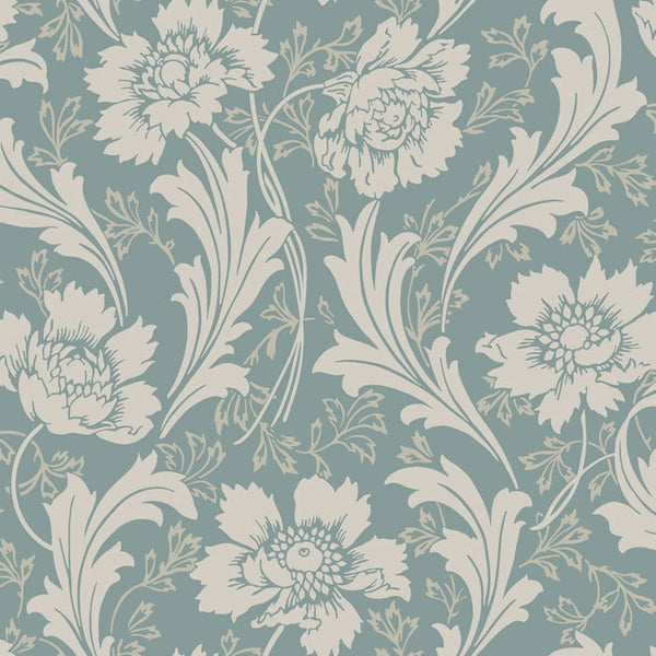 Sample - Villastaden Wallpaper - Blue