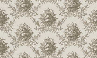 Paradise Medallion - Custom Sized Wallpaper Mural (per m2) - Beige