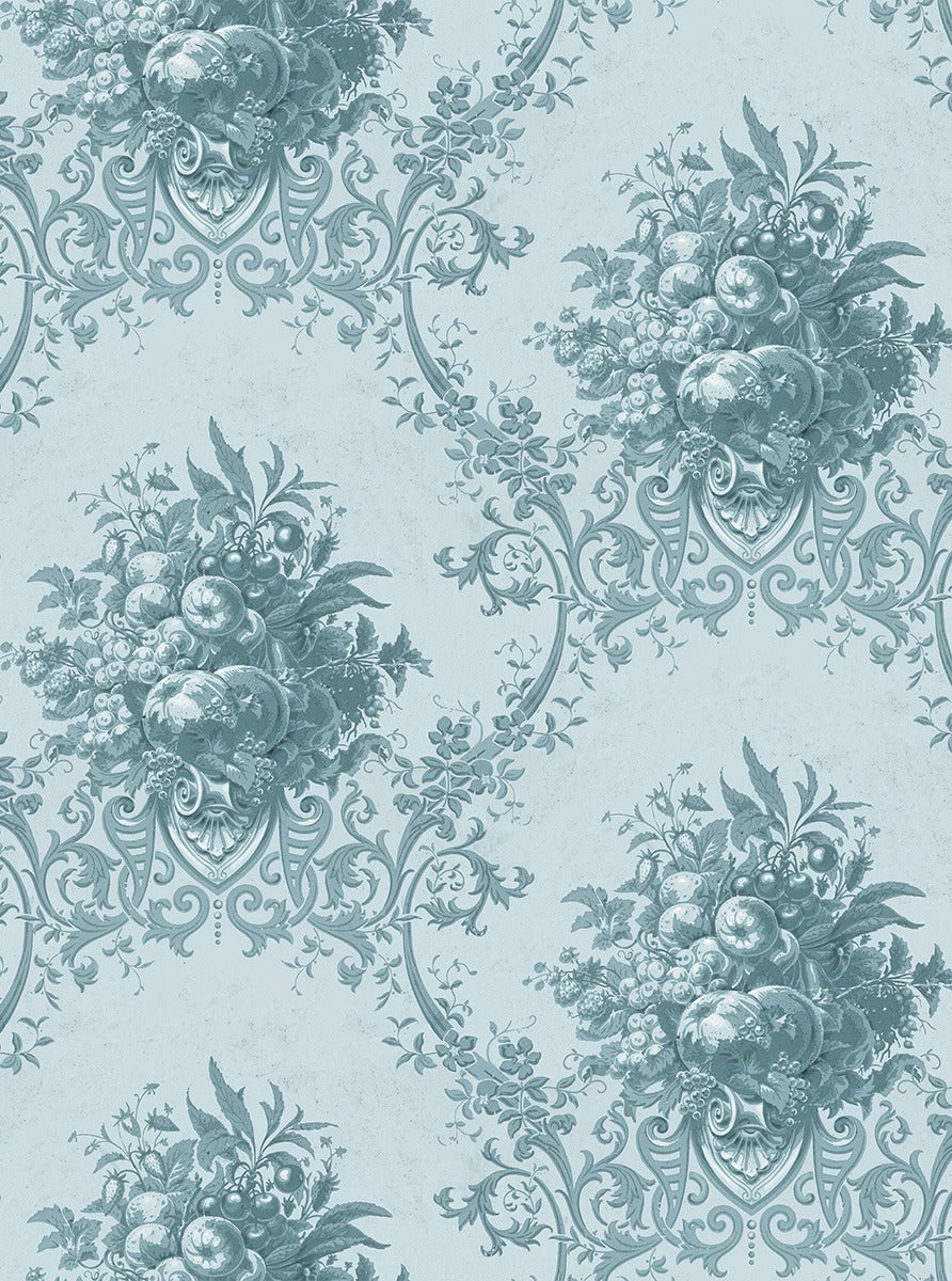 Paradise Medallion - Custom Sized Wallpaper Mural (per m2) - Blue