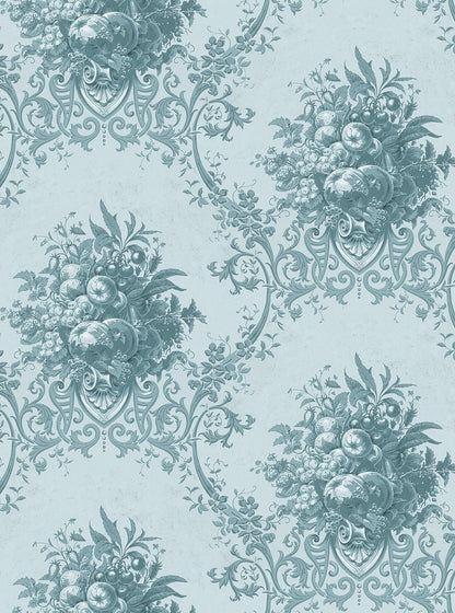Paradise Medallion - Custom Sized Wallpaper Mural (per m2) - Blue
