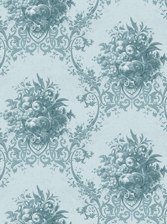 Paradise Medallion - Custom Sized Wallpaper Mural (per m2) - Blue