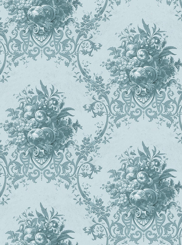 Sample - Paradise Medallion - Custom Sized Wallpaper Mural (per m2) - Blue