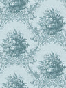 Paradise Medallion - Custom Sized Wallpaper Mural (per m2) - Blue