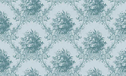 Paradise Medallion - Custom Sized Wallpaper Mural (per m2) - Blue