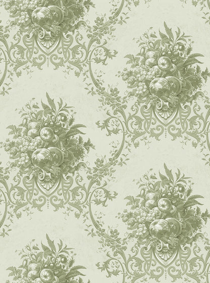 Paradise Medallion - Custom Sized Wallpaper Mural (per m2) - Green
