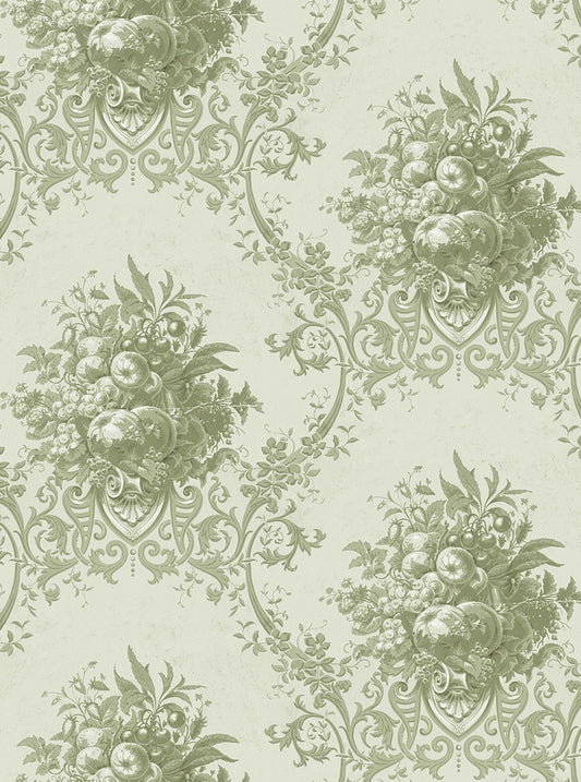 Paradise Medallion - Custom Sized Wallpaper Mural (per m2) - Green